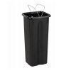 Kosz FLAP BIN 53L czarny / pokrywa srebrna / zmieszane 