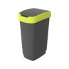 Kosz na śmieci TWIST 50L czarno/limonkowy