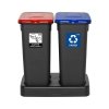 Kosz FLAP BIN 20L czarny / pokrywa czerwona / zużyte środki ochrony 
