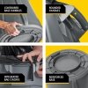 Kontener BRUTE® 121,1L 2632-00 Yellow okrągły z kanałami