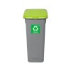 Kosz FLAP BIN 20L szary / pokrywa zielona / szkło 