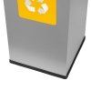 Kosz do segregacji odpadów EKO SQUARE 60L plastik i metal