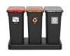 Kosz FLAP BIN 20L czarny / pokrywa brązowa / bio 