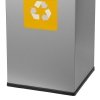 Kosz do segregacji odpadów EKO SQUARE 90L plastik i metal