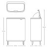Kosz TOUCH BIN HI BO 2x30L Matt Steel FPP
