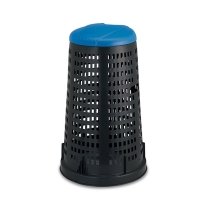 Stojak na worki RUFF czarny z niebieską pokrywą