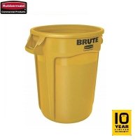 Kontener BRUTE® 121,1L 2632-00 Yellow okrągły z kanałami