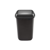 Kosz na śmieci QUATRO 28L czarno srebrny