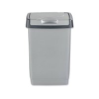 Kosz na śmieci Click-It Flap-Top 50L srebrny/grafit  