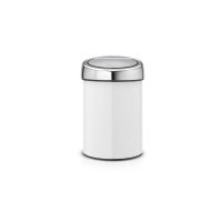 Kosz naścienny TOUCH BIN   3L White / Brilliant Steel