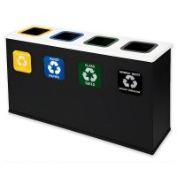 Stacja do segregacji EKO STATION 4 strumienie black&white ( 4x60L )