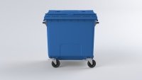 Pojemnik na odpady 1100L z pokrywą niebieski