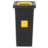 Kosz do segregacji FIT BIN 75L czarny / plastik metal 