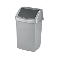 Kosz na śmieci Click-It 25L srebrny/grafit 