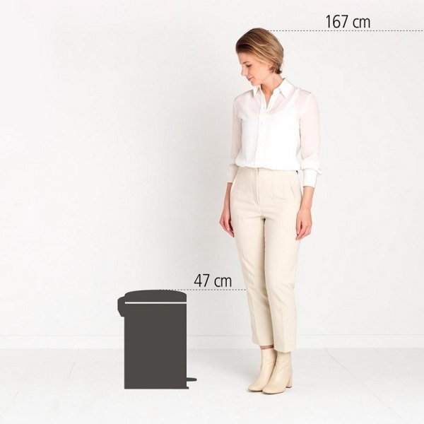 Kosz pedałowy NEWICON 20L Soft Grey