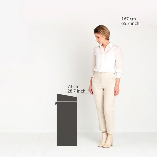 Kosz TOUCH BIN NEW 40L Platinum / Matt Steel