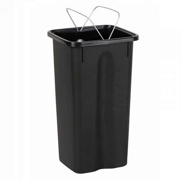 Kosz FLAP BIN 75L czarny / pokrywa brązowa / bio