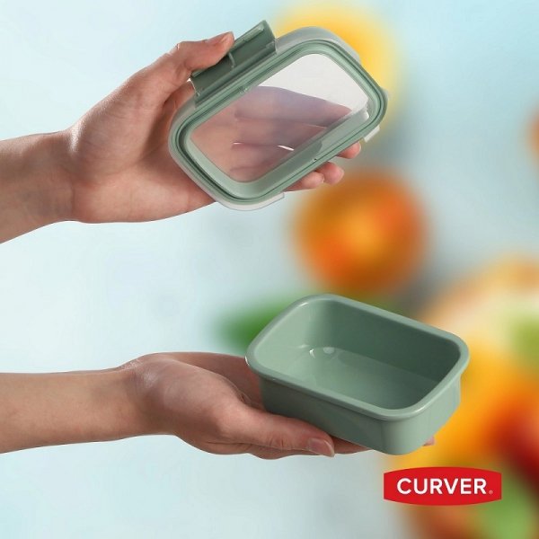 Pojemnik na żywność Smart To Go Eco Line SNACK 0,2L prostokątny zielony