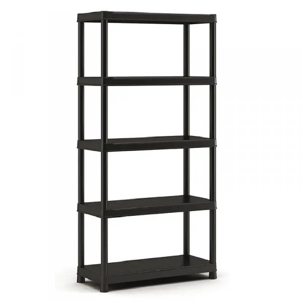 Regał magazynowy 5 półkowy PLUS 90/5 czarny