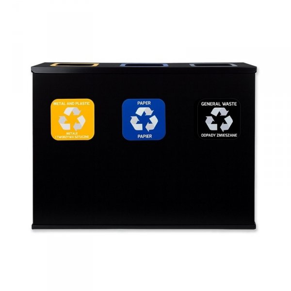 Stacja do segregacji EKO STATION 3 strumienie black&amp;black ( 3x60L ) 
