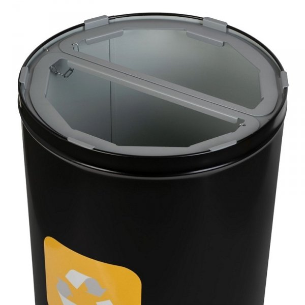 Kosz do segregacji odpadów STREAM BIN DUO 2x35L czarny