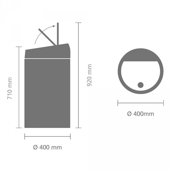 Kosz TOUCH BIN 60L Matt Steel FPP
