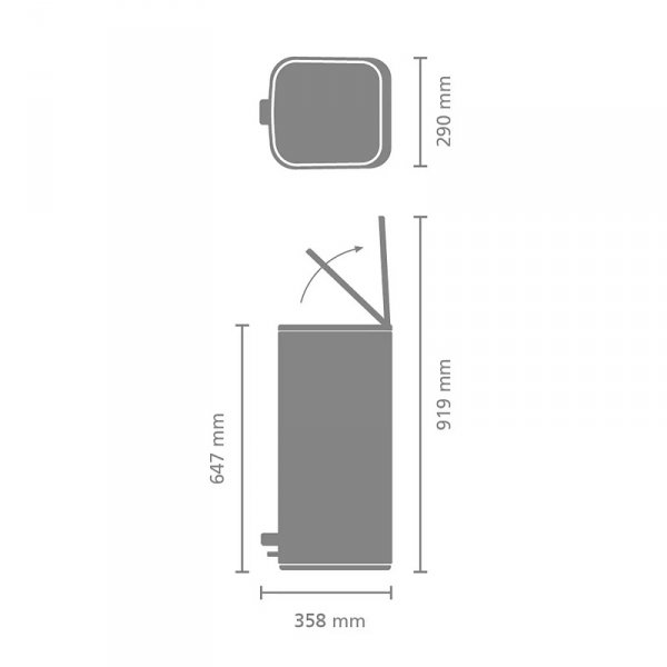 Kosz pedałowy BO 30L Lilac Pink