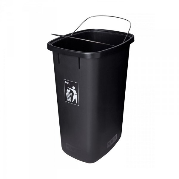 Kosz do segregacji SORT BIN 90L Czarny plus komplet 6 etykiet