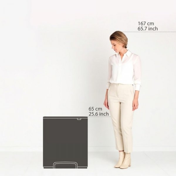 Kosz pedałowy BO 60L Soft Grey