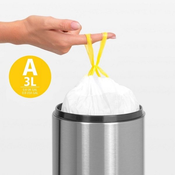 Kosz naścienny TOUCH BIN  3L Black / Matt Steel 
