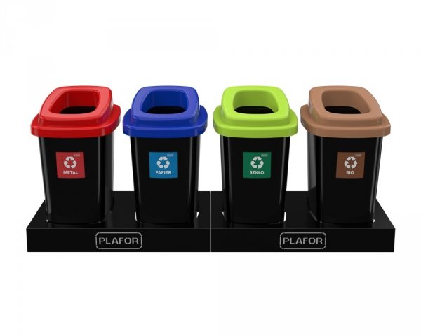 Kosz do segregacji SORT BIN 45L &quot;PLASTIK METAL&quot;