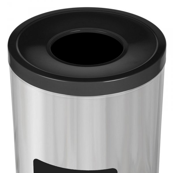 Kosz do segregacji odpadów EKO PRESTIGE 45L odpady zmieszane ( Stal połysk )