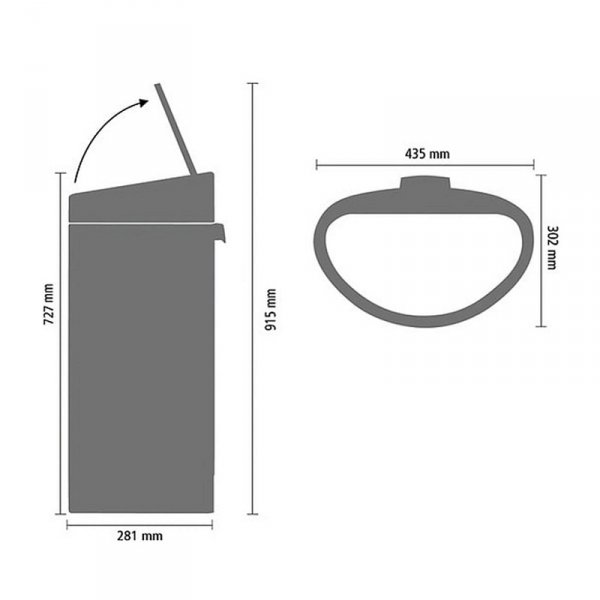 Kosz TOUCH BIN NEW 40L Matt Steel FPP