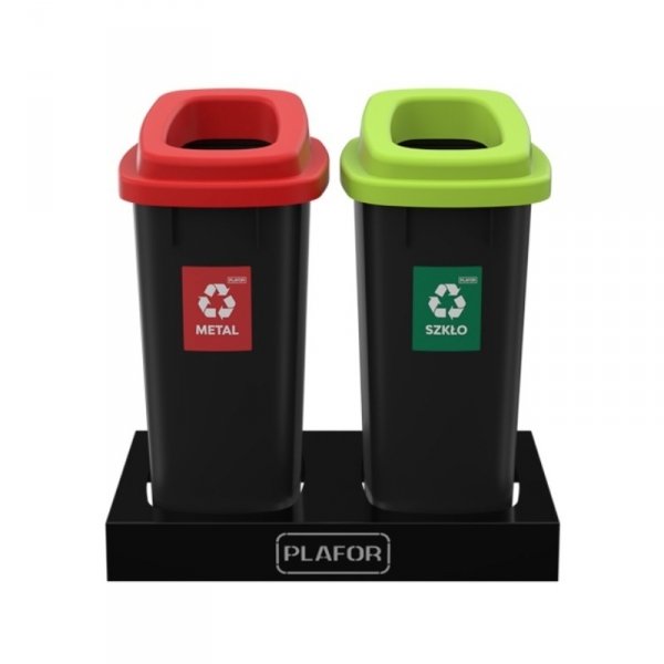 Kosz do segregacji SORT BIN 90L &quot;PLASTIK METAL&quot;