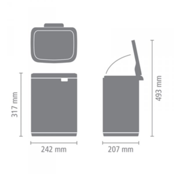 Kosz naścienny BO 7L Brilliant Steel