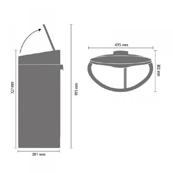 Kosz TOUCH BIN 10L + 23L Platinum