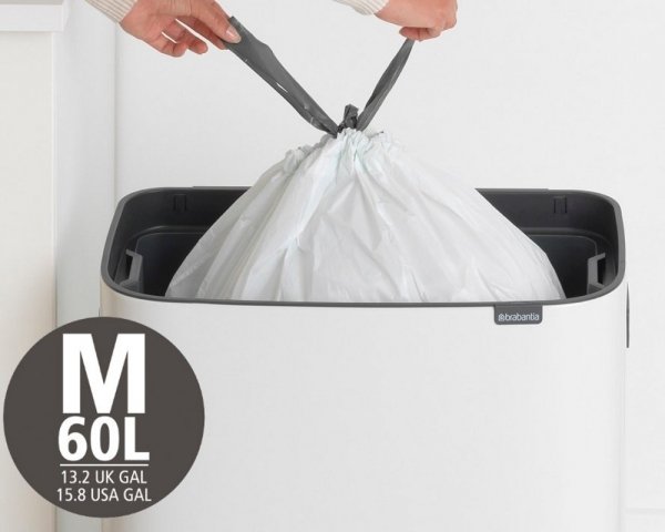 Kosz TOUCH BIN HI BO 60L White