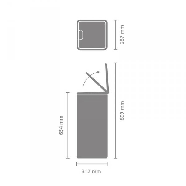 Kosz TOUCH BIN BO 30L Mineral Infinite Grey