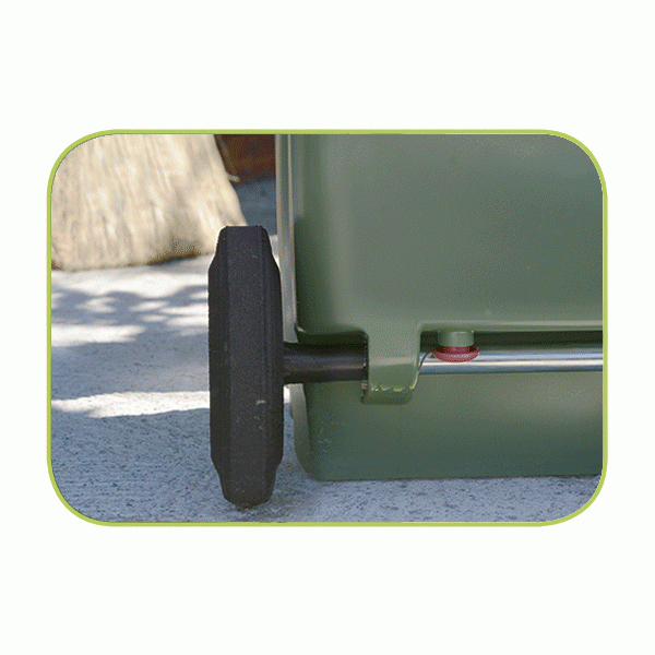 Pojemnik na odpady 120L z mechanizmem pedałowym szary STEFANPLAST