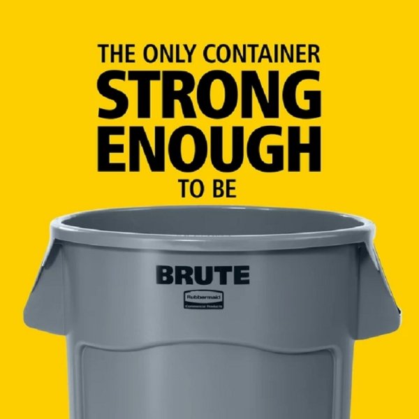Kontener BRUTE® 121,1L 2632-00 Blue RECYCLING okrągły z kanałami