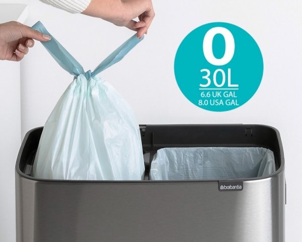 Kosz TOUCH BIN HI BO 2x30L Matt Steel FPP
