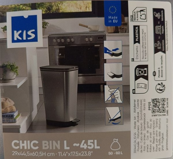 Kosz na śmieci CHIC-BIN 45L czerwony