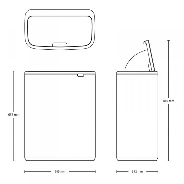 Kosz TOUCH BIN BO 60L Confident Grey