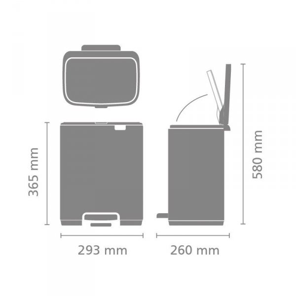 Kosz pedałowy BO 12L Soft Beige