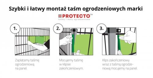 Taśma ogrodzeniowa ROLKA 26mb CLASSIC 19cm PROTECTO™ GRAFIT
