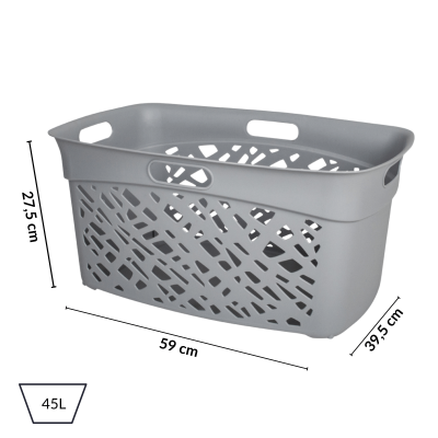 Kosz na bieliznę 45L, szary