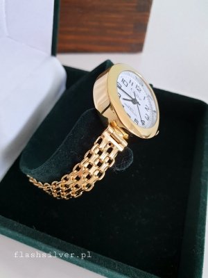 pozłacany zegarek ze srebra
