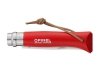 Opinel Nóż Colorama 08 Red+ rzemień