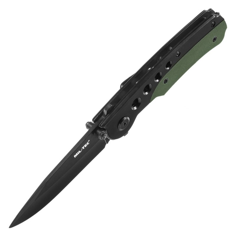 Nóż składany Mil-Tec One-Hand Black Olive (15305000)