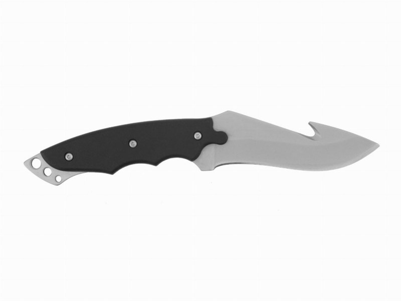 Nóż survivalowy Fox outdoor - Ostrze ze stali nierdzewnej, ergonomiczna rękojeść, gwizdek awaryjny, kabura z zatrzaskiem - 18 cm